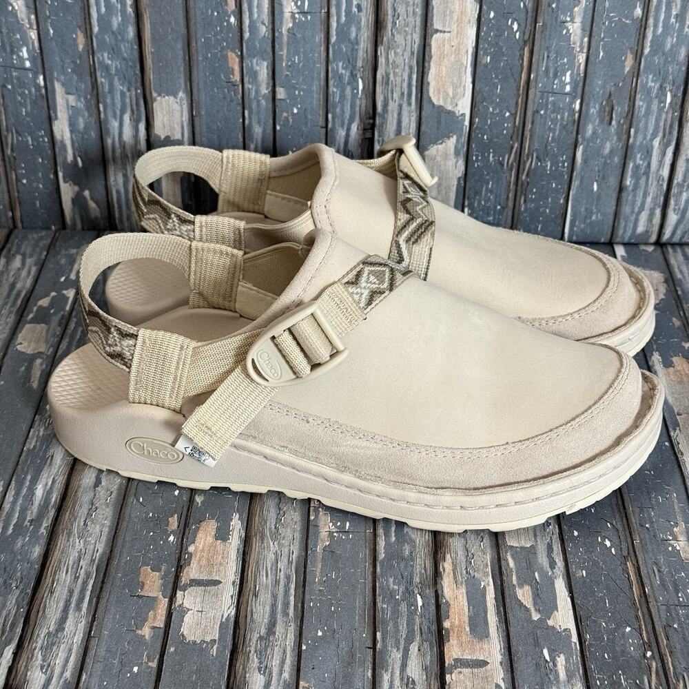 Chaco Women's Sz 9 Canyon Leather Clog Paddle Khaki CH110084Z